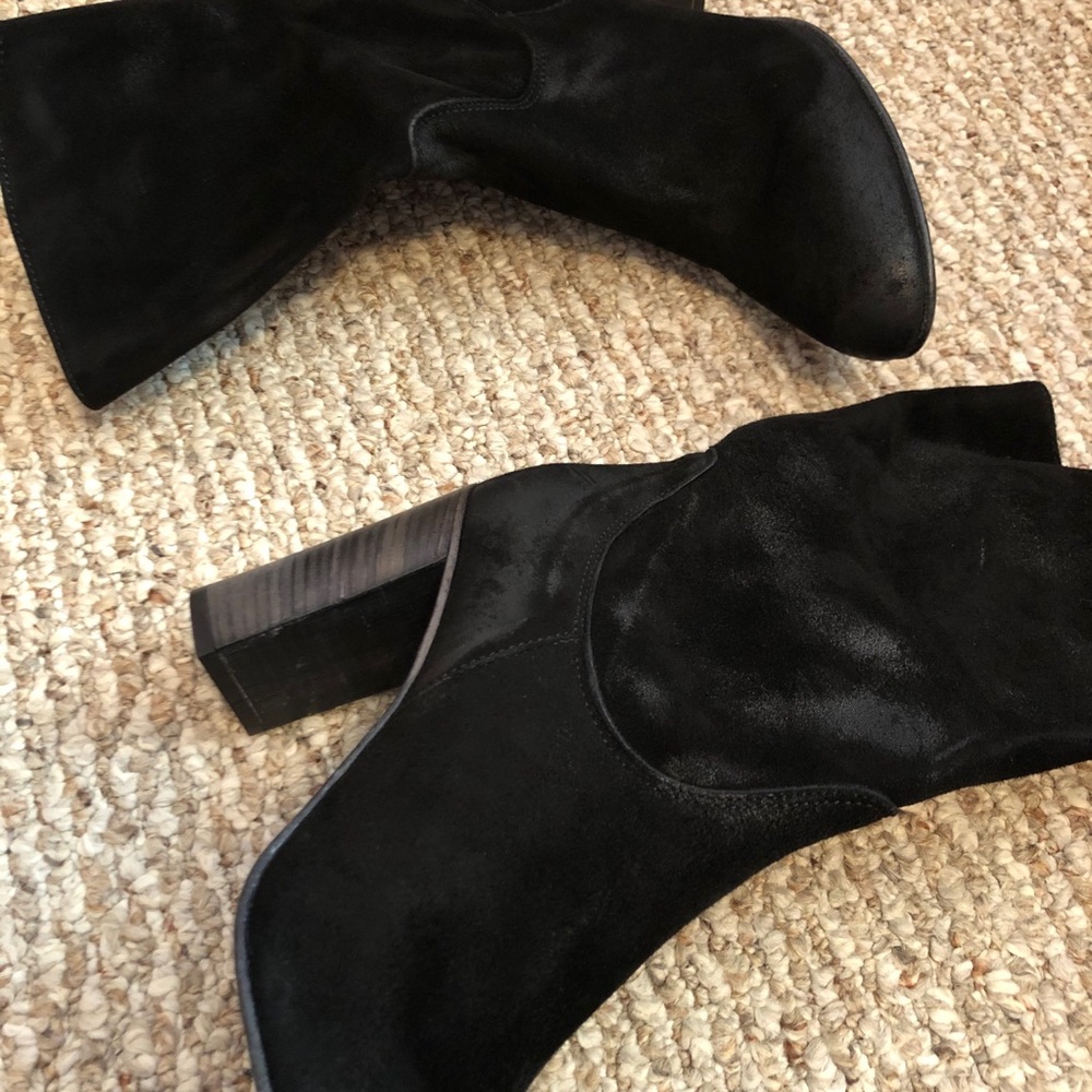 Free People Dakota Black Slouchy Suede Heel Boot - Picture 9 of 16